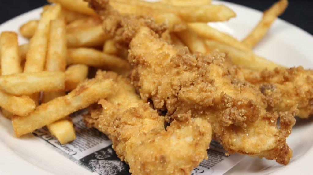 Boneless Wings · Chicken tenders strips, choice of breaded or grilled and tossed in your choice of sauce.