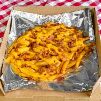 Cheesy Bacon Fries · Fries topped with nacho cheese & bacon