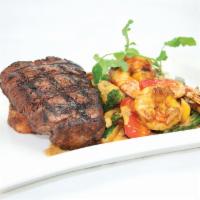 Grilled Filet Mignon and Shrimp · Served with your choice of brown or white rice.