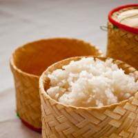 Sticky Rice · Common to Northeastern Thai countryside, sticky rice is eaten using your fingers.