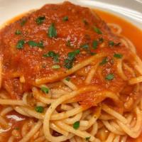 Spaghetti marinara · House made spaghetti with marinara sauce