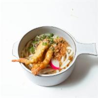 Shrimp Tempura Udon · Udon noodle soup with shrimp tempuras
