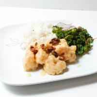 Honey Walnut Shrimp Plate · Deep fried prawn and candied walnut with house made honey sauce