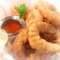 Fried Calamari · Fresh squid battered and deep-fried, served with sweet chili sauce.