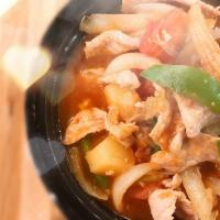  Sweet and Sour · Your choice of meat sauteed with tomatoes, bell peppers, baby corn, pineapple, onion and sca...