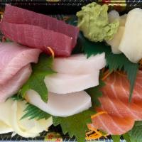Sashimi appetizer · 7 pieces. Fresh selected raw fish.