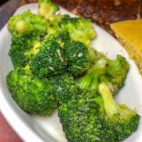 Garlic Broccoli. · Sauteed broccoli in garlic and olive oil.