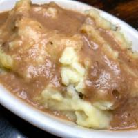 Mashed Potatoes. · Fresh made daily with lots of butter and love.