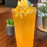 EXOTIC PASSION · Exotic fruit taste that are blended with mango, passion fruit, lime juice & chia seed, infus...