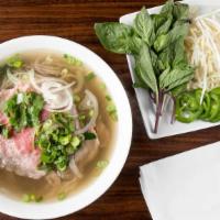 P2. BEEF STEAK PHO · * Contain Raw Meat
* Can be cooked to well-done. If you preferred it, please have it noted i...