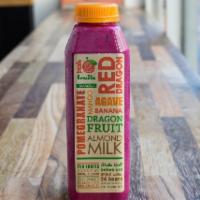 16 oz. Red Dragon Smoothie · Dragonfruit, mango, banana, pomegranate, almond milk and agave. 