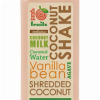 16 oz. Coconut Shake Smoothie · Coconut milk, coconut water, shredded coconut, vanilla bean and agave. 