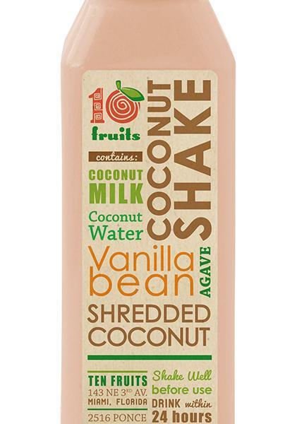 16 oz. Coconut Shake Smoothie · Coconut milk, coconut water, shredded coconut, vanilla bean and agave. 
