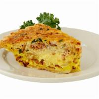 Quiche Lorraine · One slice. With bacon and cheese. 