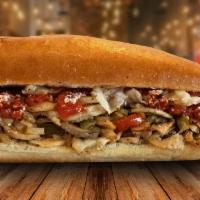 Grilled Chicken Parmesan Sub · Chicken Parm the Cap's way. Grilled chicken with onions, mushrooms, sweet peppers, provolone...
