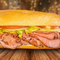 Wagyu Roast Beef Sub · Ultra-premium American Wagyu beef slow roasted, piled high then topped with provolone cheese...