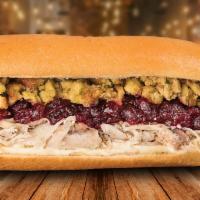 The Bobbie Sub · Slow roasted turkey, cranberry sauce, homemade stuffing and mayo. Get it classic or grilled ...