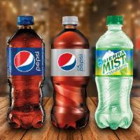 20 oz. Bottled Soda · Your choice of a 20oz bottle of Pepsi, Diet Pepsi, Sierra Mist.