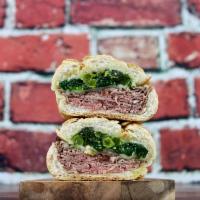 Ray Donovan · Roast Beef, Melted Provolone, Sautéed Spinach (and/or) Broccoli Rabe in Garlic & Olive Oil