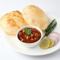 Poori Chole · Poori with Chickpeas curry 