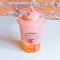Frozen Strawberry, Pineapple, Peach ·  (contains dairy)