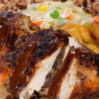 Jerk Chicken (Side Only) · Savoury and spicy, slow-cooked jerk chicken with a kick. Side only. Seasoned in our signatur...
