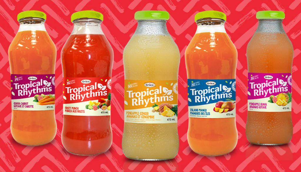 Tropical Rhythm · Feel the rhythm of the tropics with eight exotic Caribbean Fruit and Vegetable blends.