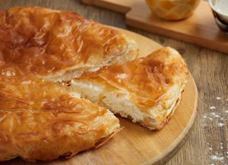 Traditional LAYERED CHEESE  Burek Pie -BAKE AT HOME  · 10 inch 900 grams traditional burek pie. Frozen, bake home option. 30
Min of baking @450 degree oven 