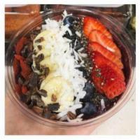 The City Create Own Acai Bowl · Acai berry, strawberry, blueberry, and banana with coconut water.