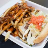 Steak Philly · Steak Philly is cooked with onion and bell peppers, with your choice of mayo, lettuce, and t...