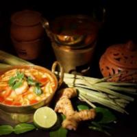 Tom Yum Vegetable · Hot and sour soup, hard herbs and mushroom. Vegetarian.