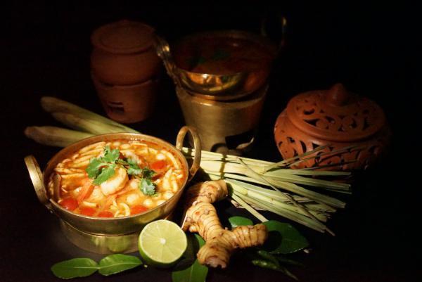 Tom Yum Vegetable · Hot and sour soup, hard herbs and mushroom. Vegetarian.