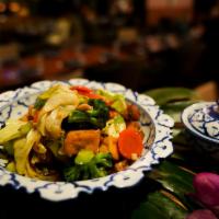 Mixed Vegetables · Served with wok fried farmer market vegetable, tofu and mushroom with oyster sauce. Vegetari...