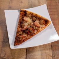 Big Boss Pizza · Includes: pepperoni, Italian sausage, beef, Canadian bacon and real bacon.