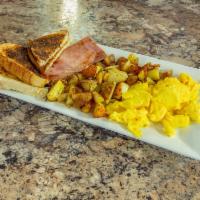 Big Breakfast Combo · 2 eggs, meat, potatoes and toast.