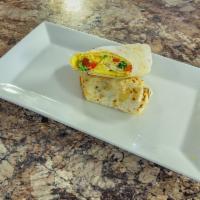  Greek Wrap · Served with egg, spinach, feta, red peppers.