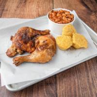4 Smoked Chicken Quarters · Four smoked chicken 1/4 (Sides not included order separately)