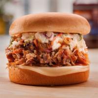 Triple 20 Sandwich · Our tasty pulled pork drizzled with Billy's Secret Sauce, topped with coleslaw and provolone...