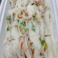 Dried Shrimp Steam Rice Roll  · Free choice of cilantro, scallion, or bean sprout. 