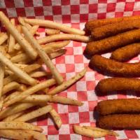Kids Chicken Sticks and Fries · Drink included