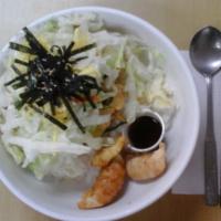 R8. Vegetable Rice Bowl · Our own spicy bean paste over steamed rice served w/ assorted vegetables