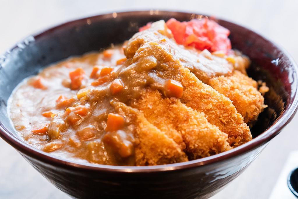 Curry Chicken Katsudon Rice Bowl · Fried chicken breast with house special curry sauce.
