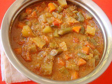 1. Mixed Vegetable Curry · Seasonal vegetable cooked with spice, onion and tomatoes sauce. Served with rice.