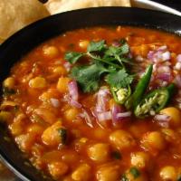 14. Channa Masala · Chickpeas cooked with traditional homemade spies.