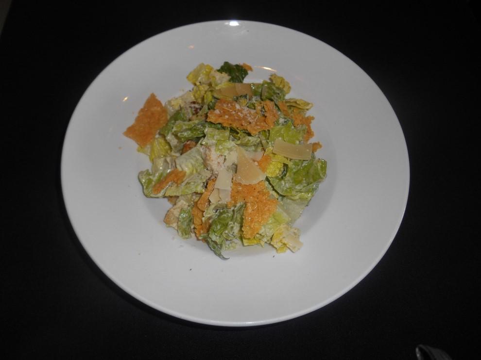 Caesar Salad · Romaine, Parmesan, and croutons. Add chicken or salmon for an additional charge.
