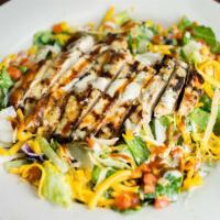Dave's Sassy Barbeque Salad · Choose your 'Que: Barbeque Pulled, Grilled or Crispy Chicken, Texas Beef Brisket or Georgia ...