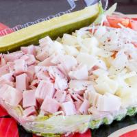 Chef Salad · Diced Provolone, Ham, Turkey, Lettuce, Tomato , Onion