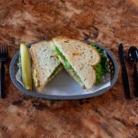 Boston Tuna Sandwich Combo · Tuna salad, lettuce, tomato, sprouts and mayo on a multi-grain with a pickle spear. Includes...
