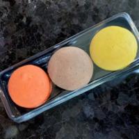 3 Pack of Macarons · Assorted flavors.  Flavors can vary.  Generally flavors include Chocolate, Raspberry, and Ma...