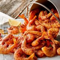 Shrimper’s Net Catch Jumbo · Our best Peel ‘n’ Eat Shrimp steamed in Beer.  Choose Old Bay or our Secret Cajun Spice reci...